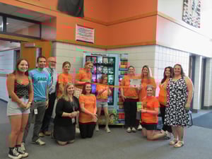 PTO PTA Cuts The Ribbon On Book Vending Machine