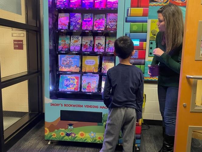 Abbotts Hill Elementary unveils book vending machine