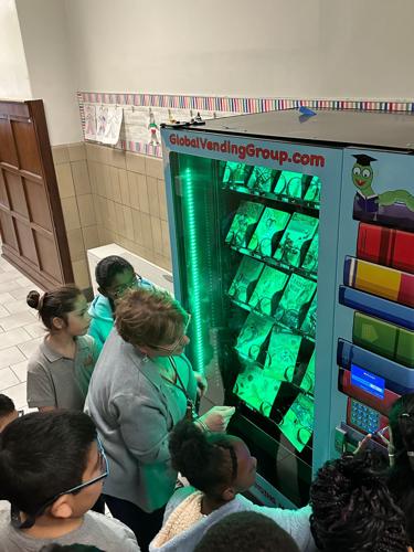 Robert Mitchell Elementary School unveiled their newest book vending machine during a ribbon cutting ceremony Tuesday, February 7, at 11 a.m.
