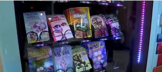 CCSD elementary school unveils book vending machine