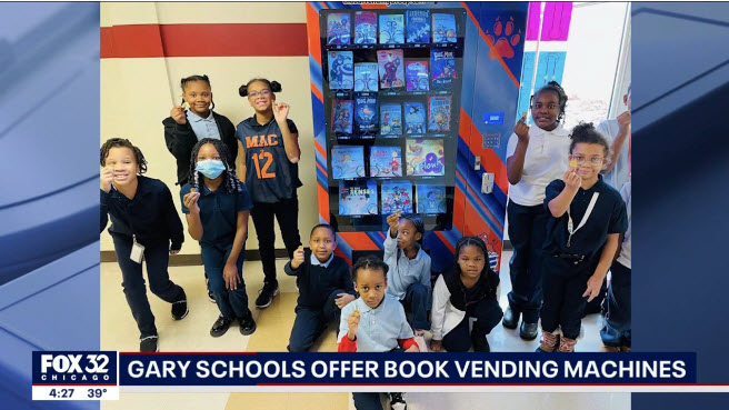Gary Community School District introduces book vending machines to get kids excited about reading