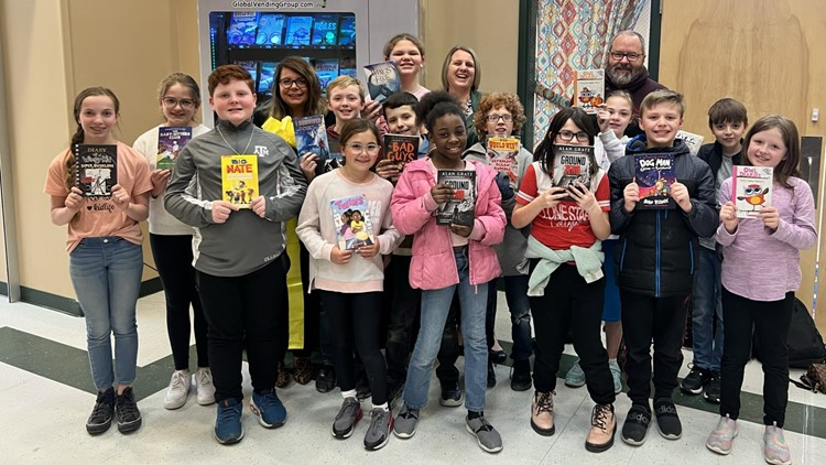 Little Cypress Intermediate School staff, students excited about new book vending machine