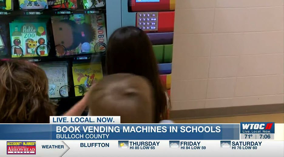 Vending machines full of books added to Bulloch County elementary schools