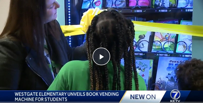 Westside Community Schools unveils new book vending machine